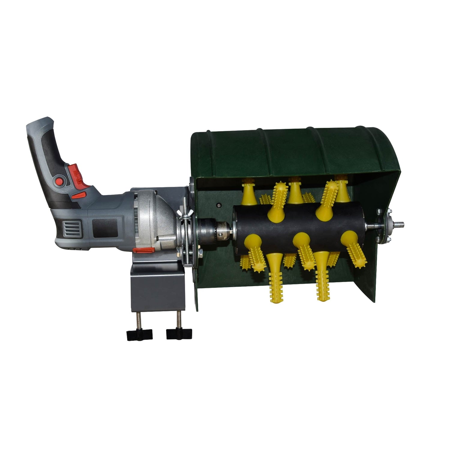 Drill Feather Plucker Attachment with Desk and Wall Mount