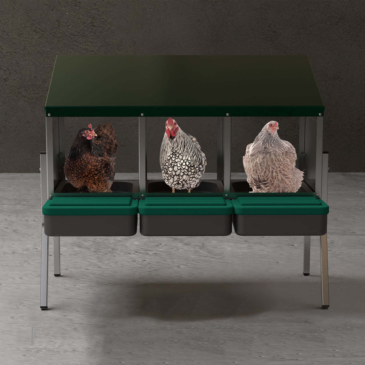 EggHouse Galvanized Nesting Box (Up to 30 Birds)