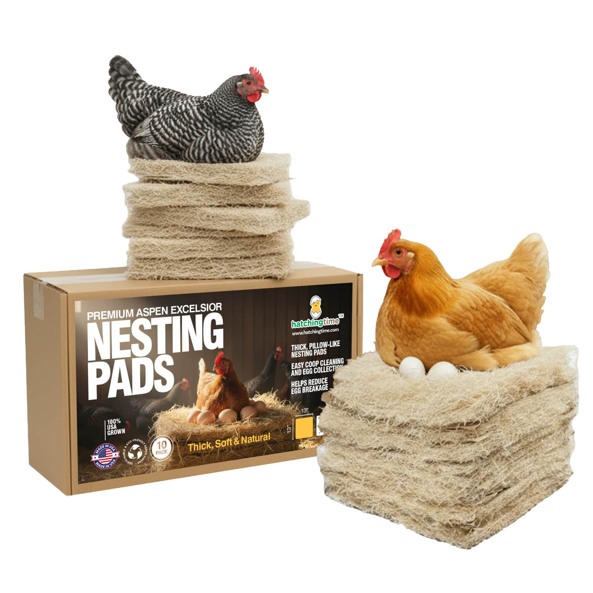 Hatching Time Premium Nesting Pads for Poultry