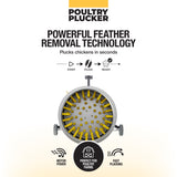 Chicken Plucker with ProA Natural Rubber Fingers